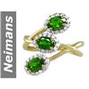 Image 1 : 1.92 ct Chrome Diopside & Diamond Ring 14kt Gold