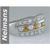 Image 1 : 1.44 ct Yellow & White Sapphire & Diamond Ring 14kt Gold