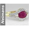 Image 1 : Art Deco 0.96 ct  Burma Ruby & Diamond Ring 14kt Gold