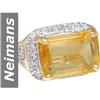 Image 1 : 8.25 ct Citrine & White Sapphire Ring 14kt Gold