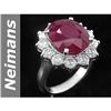 Image 1 : Popular 12.4 ct  Rare Ruby & Diamond Ring 14kt Gold NR