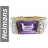 Image 1 : 2.53 ct Amethyst & Diamond Ring 14kt Gold