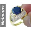 Image 1 : 6.46 ct Blue Sapphire & Diamond Ring 14kt Gold