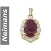 Image 1 : 8.10 ct Ruby & Diamond Pendant 14kt Gold