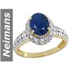 Image 1 : 1.80 ct Sapphire & Diamond Ring 14kt Gold