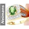 Image 1 : 2.74 ct Green Apatite & Diamond Gents Ring 14kt Gold