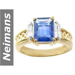 2.60 ct Sapphire & Diamond Ring 14kt Gold