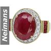 Image 1 : 11.08 ct Ruby & Diamond Gents Ring 14kt Gold