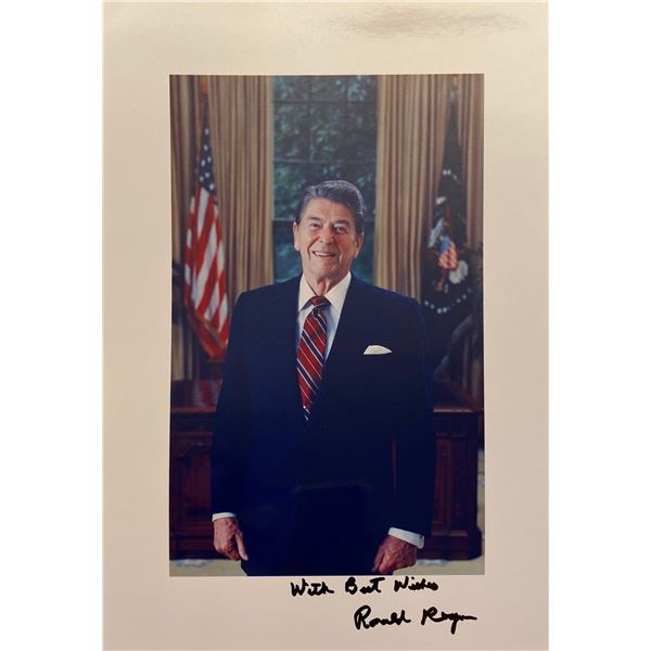 Autograph Signed Ronald Reagan Photo