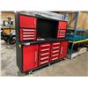 Image 1 : RED STEELMAN 18 DRAWER 4 DOOR WORKBENCH 65"H X 86"W X 22"D WITH ANTI-SLIP LINING