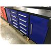 Image 2 : BLUE STEELMAN 10 DRAWER 2 DOOR WORK BENCH H36" X W88" X D26" WITH ANTI-SLIP LINING LOCKING