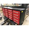 Image 2 : RED STEELMAN 20 DRAWER WORK BENCH H36" X W88" X D26" WITH ANTI-SLIP LINING, LOCKING