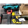 Image 1 : DEWALT CORDLESS DRILL WITH 2 BATTERIES, DEWALT DRILL BIT SET, MILWAUKEE CORDLESS SAWZALL (NO