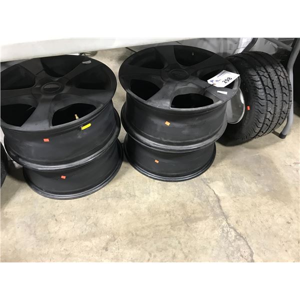 SET OF 4 MATT BLACK CORE RACING 19
