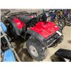 Image 2 : HONDA RED GAS POWERED 4X4 QUAD ( NO KEYS, NO REGISTRATION, RUNNING CONDITION UNKNOWN )