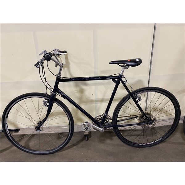 BLACK NO NAME 24 SPEED VINTAGE MOUNTAIN BIKE WITH BACK DISC BRAKE ( BRAKE DISCONNECTED )