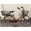 Image 2 : 2 BIKES: BLACK HUFFY SINGLE SPEED CRUISER BIKE & RED HATTOFI SINGLE SPEED VINTAGE CRUISER BIKE