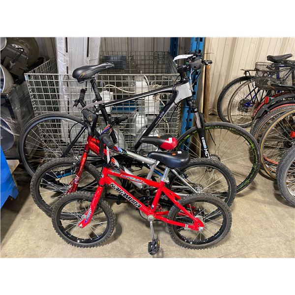 3 ASSORTED PARTS BIKES AND DIADORA FRAME