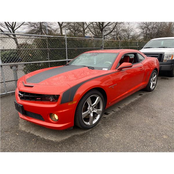 2010 CHEVROLET CAMARO SS, 2DR COUPE, ORANGE, VIN # 2G1FT1EW3A9143027