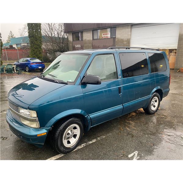 2002 CHEVROLET ASTRO, 3DR CARGO VAN, BLUE, VIN#1GNEL19X72B129967