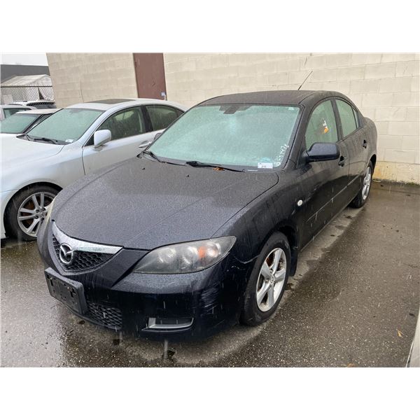*TOW* 2007 MAZDA 3, 4DR SEDAN, BLACK, VIN# JM1BK32F171718604