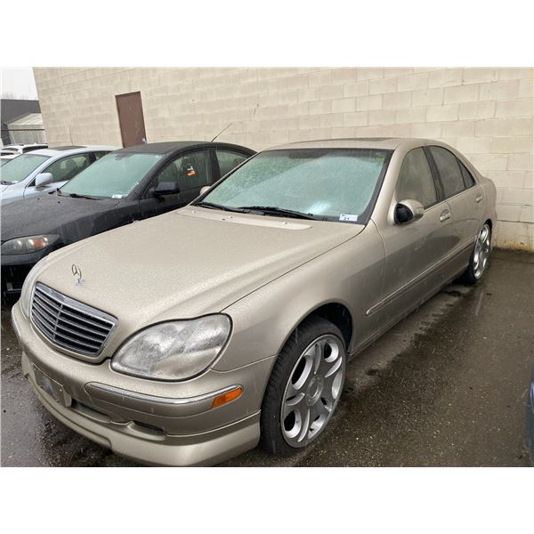 *TOW* 2000 MERCEDES S430 WALD, 4DR SEDAN, GOLD, VIN # WDBNF70J3YA016106
