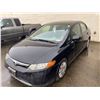 Image 1 : *TOW* 2006 HONDA CIVIC, 4DR COUPE, BLACK, VIN# 1HGFA16876L809563