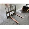 Image 1 : GREY METAL 42" SKID STEER FORK / 46" WIDE HEADACHE RACK ATTACHMENT WITH TRAILER BALL