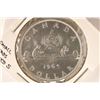 Image 1 : 1965 SMALL BEADS POINTED 5 CANADA SILVER DOLLAR