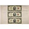 Image 1 : 3-$2 US RED SEAL NOTES, 2-1953 & 1-1953-A