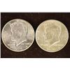 Image 1 : 2-90% SILVER 1964 KENNEDY HALF DOLLARS BU