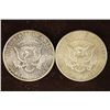 Image 2 : 2-90% SILVER 1964 KENNEDY HALF DOLLARS BU