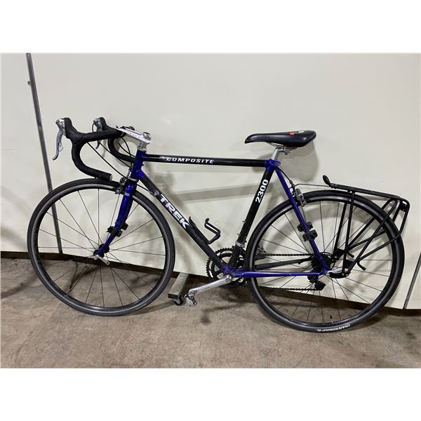 TREK COMPOSITE 2300 PURPLE 16 SPEED ALUMINUM / CARBON FIBER RACING BIKE