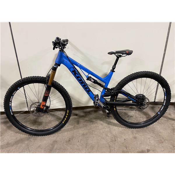 KONA PROCESS 134 BLUE 10 SPEED FULL SUSPENSION MOUNTAIN BIKE WITH FULL DISC BRAKES