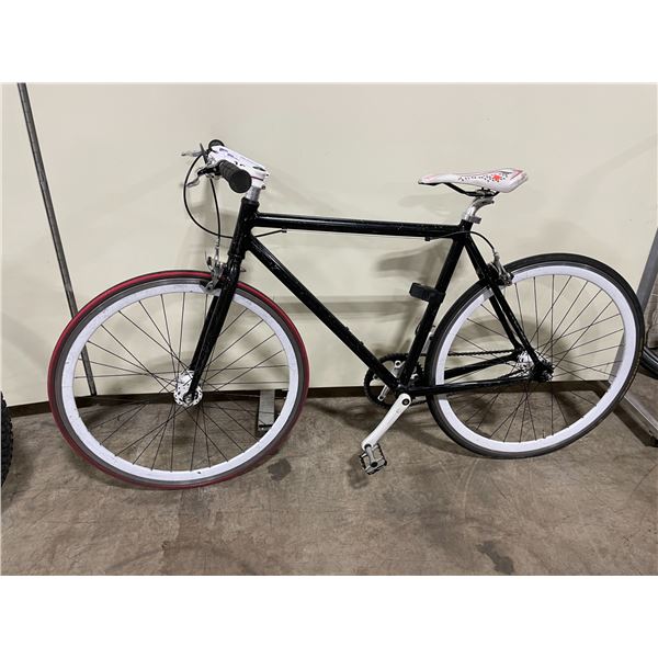 MICARGI BLACK SINGLE SPEED FIXED GEAR ROAD BIKE