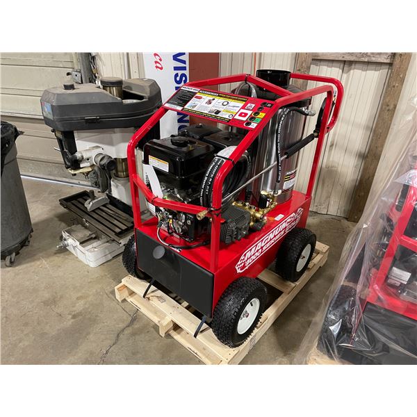 MAGNUM 4000 MOBILE 15HP GAS POWERED HOT WATER PRESSURE WASHER WITH WAND AND HOSES