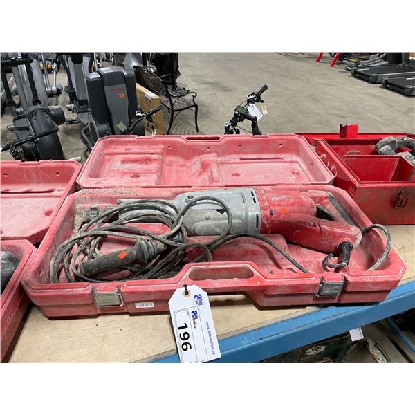 MILWAUKEE ELECTRIC HEAVY DUTY ROTARY JACK HAMMER IN HARD CASE