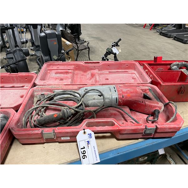 MILWAUKEE ELECTRIC HEAVY DUTY ROTARY JACK HAMMER IN HARD CASE