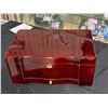 Image 1 : GLOSSY DARK CHERRY CIGAR HUMIDOR WITH BRIGHAM HUMIDOR ANTI-FUNGAL SOLUTION, MOISTURE SENSER,