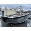 Image 2 : *H* *T* HEAVY DUTY 18'L X 10'W LARGE ALUMINUM SKIFF STYLE BOAT, DETROIT DIESEL INBOARD ENGINE