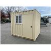 Image 1 : *T* BEIGE PORTABLE OFFICE CONTAINER W87" X L108" X H99" WITH WINDOW AND LOCKING MAN DOOR