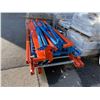Image 2 : LIFT OF ASSORTED BLUE / ORANGE LIGHT DUTY PALLET RACKING UPRIGHTS, CROSSBARS &