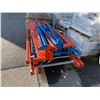 Image 2 : LIFT OF ASSORTED BLUE / ORANGE LIGHT DUTY PALLET RACKING UPRIGHTS, CROSSBARS &