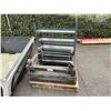 Image 1 : 3 METAL 4 WHEEL CARTS, 2 TIER METAL MOBILE SHOP CART & METAL SMALL PARTS SHELF