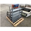 Image 2 : 3 METAL 4 WHEEL CARTS, 2 TIER METAL MOBILE SHOP CART & METAL SMALL PARTS SHELF