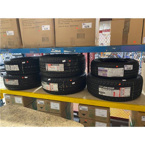 6 ASSORTED PERFORMANCE VEHICLE TIRES