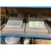 Image 2 : 2 SHARP UP-700 ELECTRIC CASH REGISTERS, BIN OF SCANNERS, ASSORTED THERMAL TAPE, WASTE CAN, OFFICE