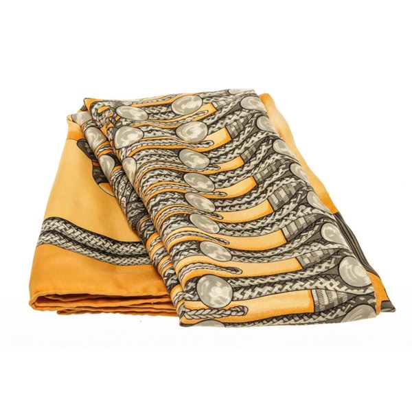 Hermes Multicolor Yellow Scarf