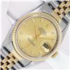 Image 3 : Rolex Mens 18K/SS Factory Champagne Diamond Dial With Box And Booklets