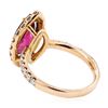 Image 3 : 2.99 ctw Marquise Brilliant Rubellite And Round Brilliant Cut Diamond Ring - 14K